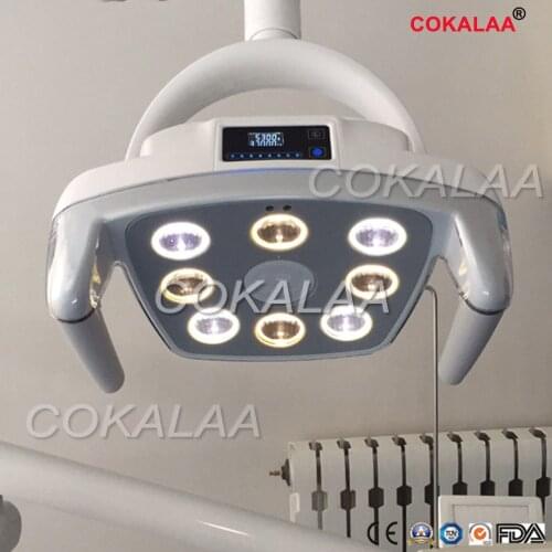 Medical square 8 LEDs Dental operation lighting LED lamp cold light shadowless with touch screen high sensitivity response