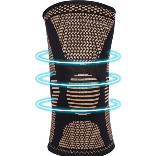 1Pc Copper Knee Brace Knee Support Pads Support Compression Sleeve Knee Pad Wrap Volleyball Kneepad For Running