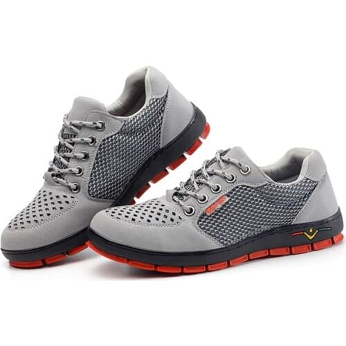 Men Boots Breathable Safety Work Shoes Anti-electricity Work Safety Shoes Steel Toe Cap Safety Boots Lightweight Men Shoes 2021