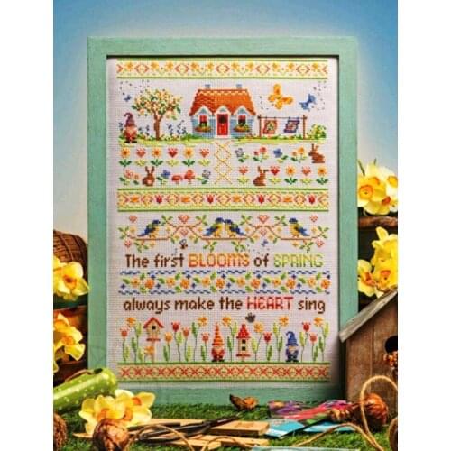 Four Seasons Scenery Series 2-Spring 32-43 Counted Cross Stitch 11CT 14CT 18CT DIY Cross Stitch Kits Embroidery Needlework Sets