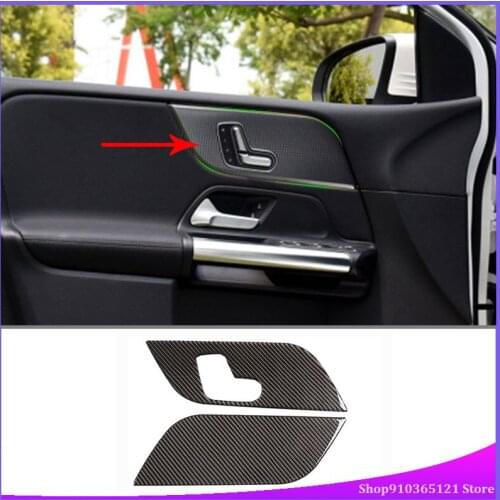 For Mercedes-Benz B-Class 2020 Front Door Panel Sticker Real Carbon Fiber（soft） Car Interior Modification Parts