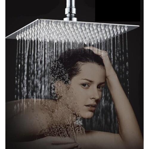 Novel Design and Sumptuous 12 inch Shower Faucet Chrome With Diverter Hot Cold Water Mixer Excellent Bathroom Faucet