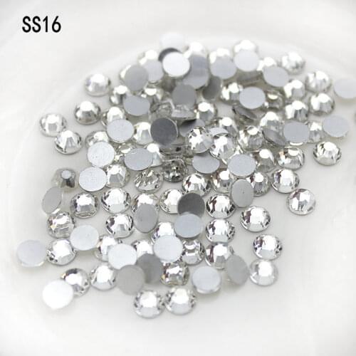 Wholesale 1440pcs/pack new deals crystal rhinestone SS16(4mm) non hotfix rhinestone glue on flatback Nail Art rhinestones