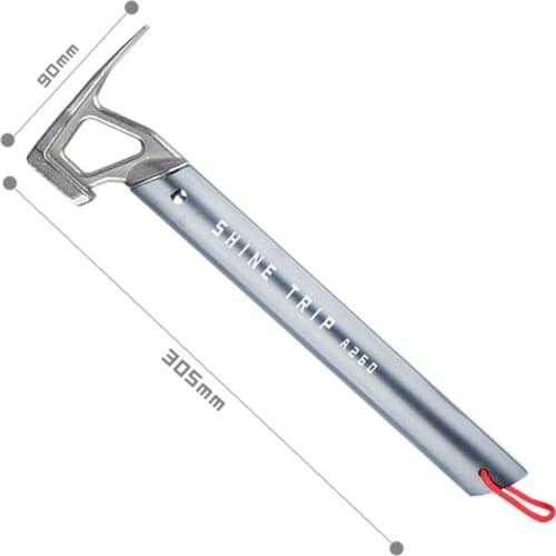 Outdoor Hiking Camping Tent Hammer Stake Remove Mallet Peg Extractor Removal