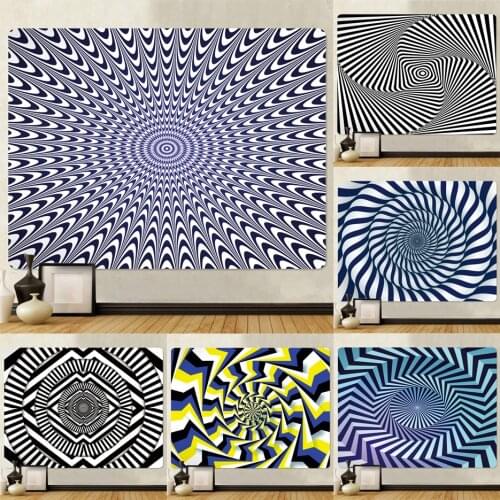 Psychedelic scene eye illusion abstract home decor art tapestry hippie bohemian decor yoga mat sofa blanket sheet