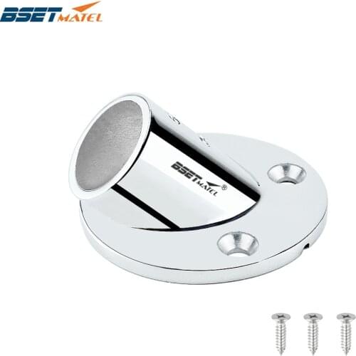 Multiple Angles 316 Stainless Steel Boat Round Base Marine Yacht Hand Rail Fitting Rail Tube Stanchion Base Column Accessories