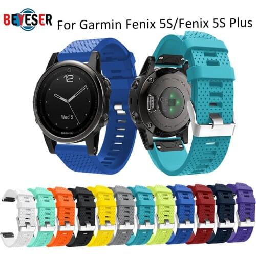 20mm Watchband Strap for Garmin Fenix 5S Plus Watch Quick Release Silicone Easy Fit Wrist Band Strap For Garmin Fenix 6S 6S Pro