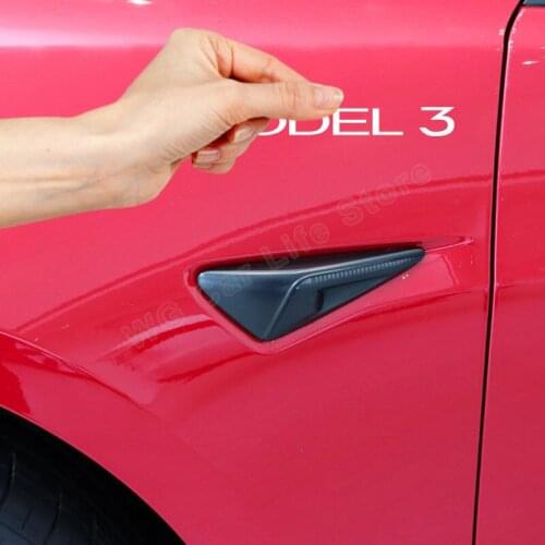 4pc Car Stylish Vinyl Flim Decals For Tesla Model 3 Racing Car Sticker Accessories Car Windows Sports PVC Stickers