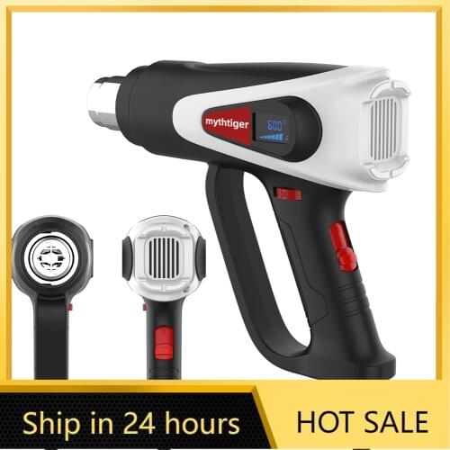 Heat Gun 2000W Heavy Duty Hot Air Gun with 2-Temp Settings (60-650) for Shrinking PVC Crafts Stripping Paint Shrink Wrapping