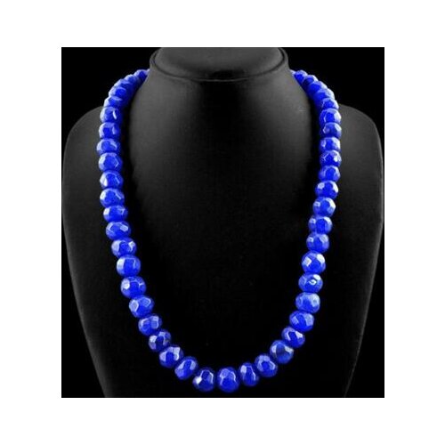 Fine 5x8mm Green Emerald Rondelle Gemstones Beads Necklace 18" AAA