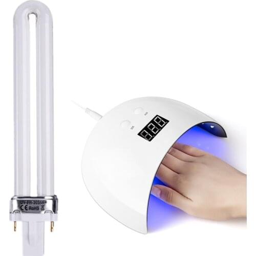 UV Light Bulb Tube U Shape Hot UV Lamp Nail Dryer Replacement 9W Curing Lamp Bulbs For Nail Art Polish Dryer