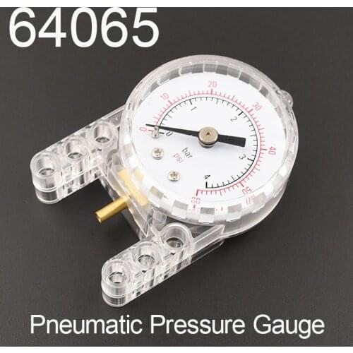 1PCS 64065 High-Tech Pneumatics Pressure Gauge - Manometer Compatible with MOC Building Block Bricks Parts Toys