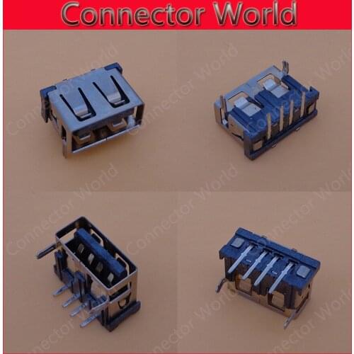 10-100pcs/lot 2.0 4pin USB JACK Laptop USB Jack USB 2.0 micro socket Connector charging port plug pcb