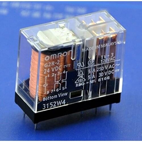 10PCS/lot Relay G2R-2-24VDC 24V 5A 8PIN New original OMRON Power relays