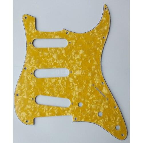 2Pcs 3-Ply Golden Pearl Pick Guard for Fender Strat Guitar Replacement