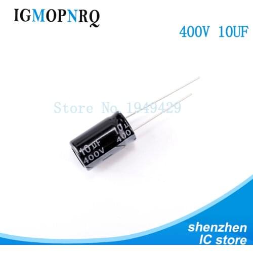 20PCS/LOT Aluminum electrolytic capacitor 10uF 400V 10*16 Electrolytic Capacitor 400v 10uf