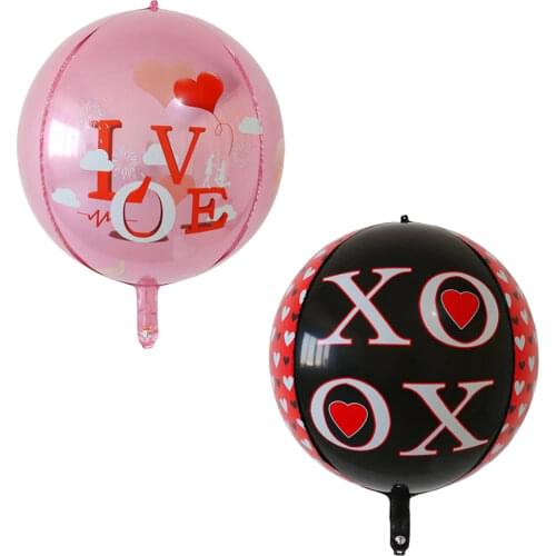 20pcs 22 inch 4D Cubic Love Foil Balloons Wedding Decorations Baloon Valentines Day Party Supplies Inflatable Birthday Party
