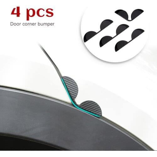 4Pcs Car Door Edge PVC Anti-Collision cover Car Door Guard Carbon Fiber Pattern Door bumper Protector Sticker Car Styling