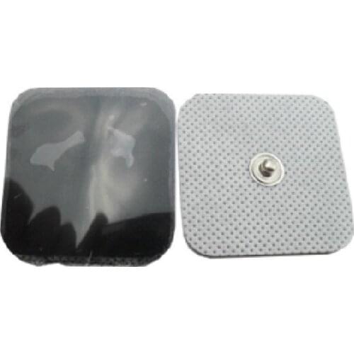50 pcs/lot 4*4cm Premium Long life reusable Tens/ems replacement Electrode pads,electronic acupuncture massager pads 3.5 stud
