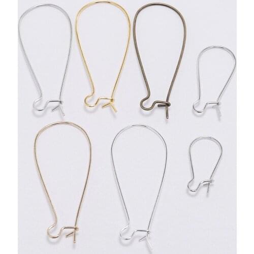 50pcs/lot French Earring Loop Hoops Ear Wire Hook For Jewelry Making Findings DIY Earrings Settings Base Accessories Supplies