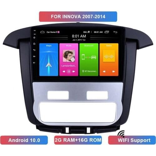 9 Inch 2 Din Android 10.0 Car MP5 Player 2+16GB Wifi Bluetooth GPS Navigation for Toyota Innova 2007-2014 Automatic