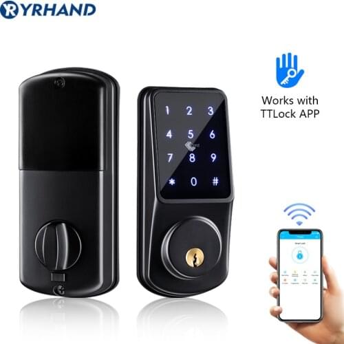 Bluetooth Keyless Secure Keypad remote control deadbolt Electronic Digital Smart Door Lock With ttlock app