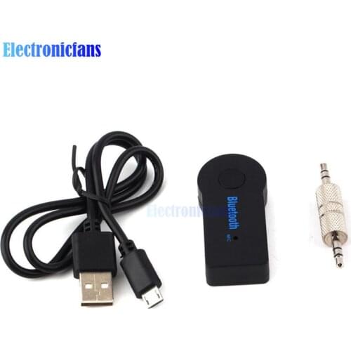 Bluetooth Audio Receiver Wireless Music Transmitter 3.5mm Stereo AUX Receiver Adapter with Mic for Car Speaker Headphone Top