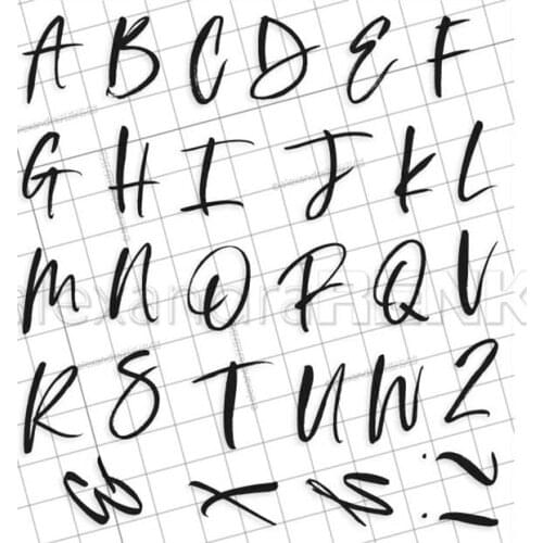 Letter 2 stamp Clear Stamp for Scrapbooking Transparent Silicone Rubber DIY Photo Album Decor 0420