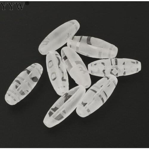 Pure Natural Dzi Tibeten Beads Clear Quartz Beads for DIY Jewelry Making Natural Crystal Frosted Bodhi Eyes Stone Bulk Beads