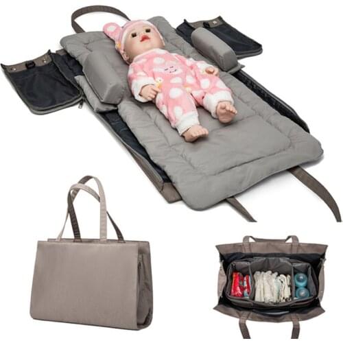 Folding Carrying Bag For Bed Portable Baby Diaper Backpack Large Capacity Maternity Bag Waterproof Diaper Mommy Backpack For Bed