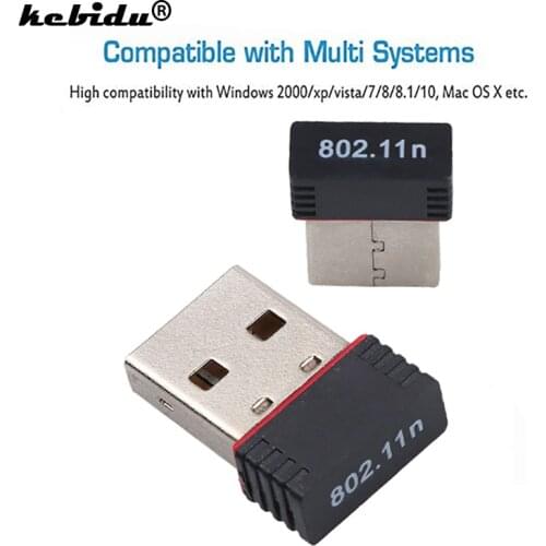 Kebidu USB 2.4Ghz Wireless Adapter 150Mbps WiFi Network Lan Card Dongle 802.11n/b/g 150M Ethernet for Computer PC Laptop