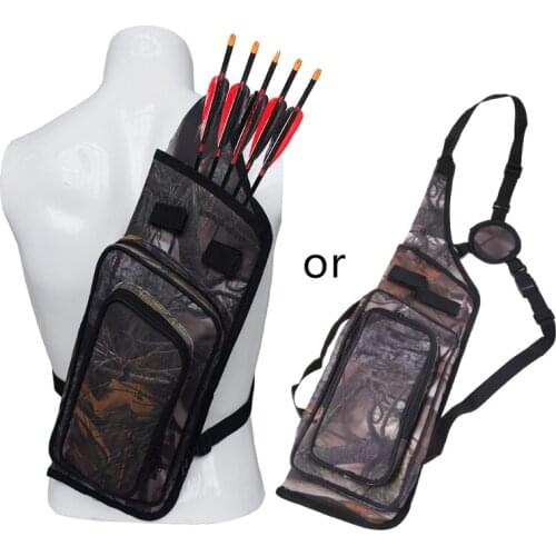 Arrow Quiver Adjustable Archery Bag Hunting Back Arrow Quiver Tube with Back Strap Archery Arrow Case Holder