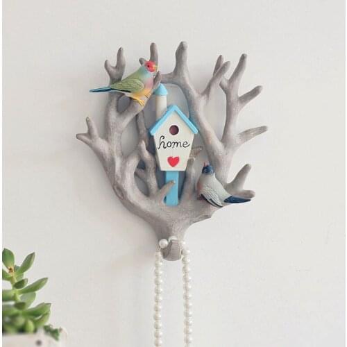Creativity simple modern three-dimensional macaw big non-trace hook wall decoration living room background wall hanging