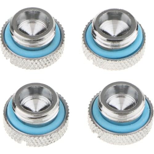 4pc G1/4 ' Thread Brass Low Profile Plug For PC Water Cooling Radiator Cooler Computer Components Water Cooling Accessories