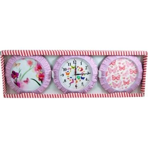 Wall Clock 3 PCs Set 3324S