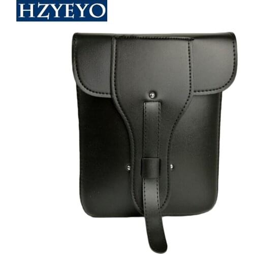 HZYEYO New Designer Motorbiker Motorcycle SaddleBags faux PU Leather Large Capacity Motorcycle Saddle Bags D826