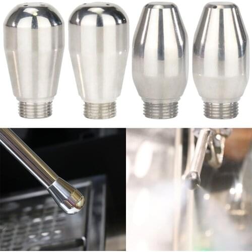Stainless Steel Coffee Maker Machine Steam Nozzle Forth Tip Milk Foam Spout Chrome 8.2-8.5mm Thread Universal Replacement