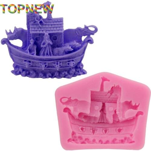 Food Grade Silicone Noahs Ark 3D Mold DIY Fondant Cake Decorating Tools 2917