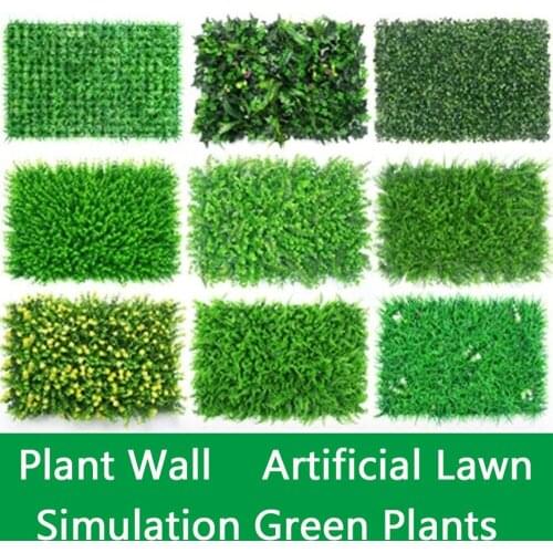 Plants Wall Artificial Flowers Green Lawn Fake Flowers Wedding Wall Indoor Balcony Living Room Decoration Home Garden Decor