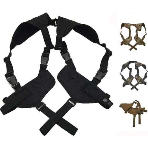 Adjustable Left & Right Hand Tactical Nylon Shoulder Holster Double Pistol Gun Holster Pouch Concealed Handgun Carry Gun Case