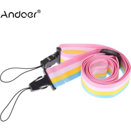 Andoer Adjustable Colorful Rainbow Comfortable Camera Neck Strap for Fujifilm Instax Mini 8 70 Instant Film Camera