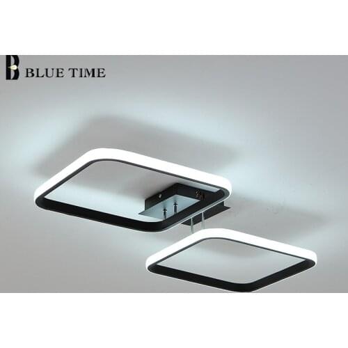 Modern Led Chandelier Light for Living room Bedroom Dining room Kitchen Black&White Ceiling Chandelier Lamp Luminaires 110V 220V