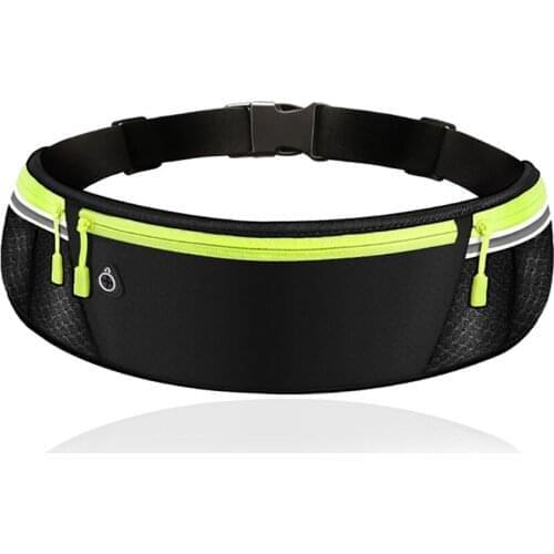 Unisex Reflective Running Waist Bag Sports Waist Bags Waterproof Hiking Bum Bag Sport Camping Waist Belt Ultrathin Fanny Pack