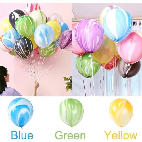 10pcs/Lot 12inch Blue Pink Agate Marble Latex Balloons Birthday Party Wedding Decoration Globos Wave Dot Latex Baby Shower
