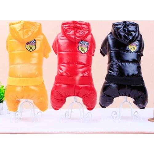 Winter Clothes For Small Dogs Waterproof Hooded Dog Coat Jackets Thicken Warm Puppy Pet Jumpsuits Chihuahua Pug Clothing Outfits