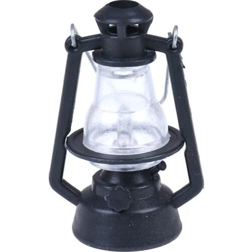 1:12 Dollhouse children baby gift Toy mini Furniture Miniature Retro black Kerosene lamp