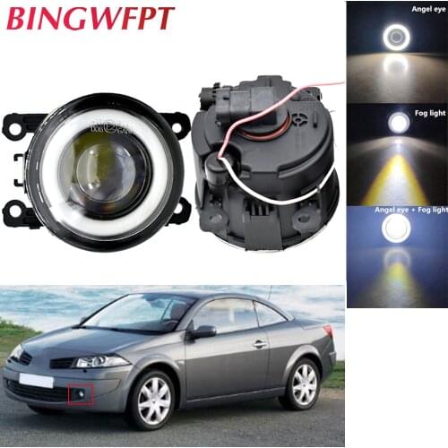 1Pair LED Fog Light Angel Eye For Renault Duster Captur Clio Koleos Scenic Twingo Latitude Fluence Kadjar Kwid Lodgy Talisman