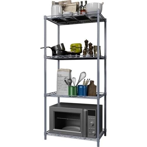 4-layer The microwave oven storage rack for kitchen, living room, bathroom, multi-purpose use, small footprint Large area of use