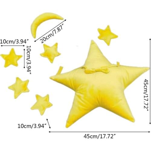 8 Pcs Baby Posing Stars Pillow Set Newborn Photography Props Infants Photo Shooting Accessory