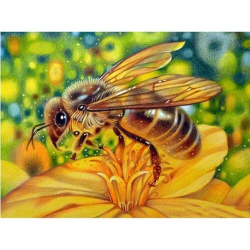 Diamond Embroidery Landscape Mosaic 5d DIY Diamond Painting Full Square Honeybee Flower Cross Stitch Sticker Home Decor Gift
